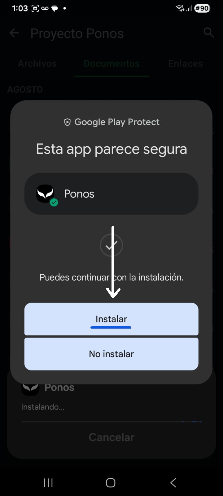Paso 3: Confirmar instalación